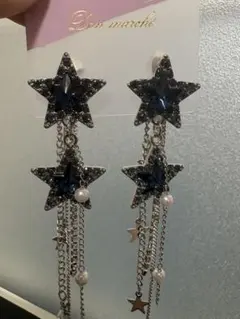 Don marche スターモチーフ ロングピアス