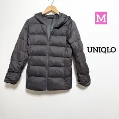 UNIQLO グレー フード付き ダウンジャケット
