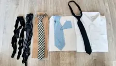 CHOPIN キッズシャツ 130cm ネクタイ サスペンダーセット