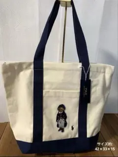【1点物セール】Ralph Lauren 刺繍キャンバストートバッグ(大)