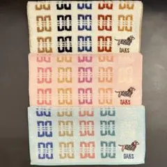 ダックス 新品未使用 ダックスフンド刺繍♡ タオルハンカチ3枚セット