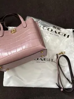 ［未使用］コーチ　ウィロウトート24 アイスパープル 2WAYハンドバッグ