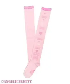 Angelic Pretty トッピングハートオーバーニーピンクのサムネイル