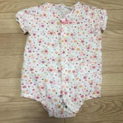 赤ちゃんの城　花柄ロンパース 70