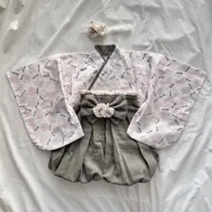 ベビー袴　ハンドメイド　女の子　お食い初め　100日祝い　初節句　ハーフバースデ