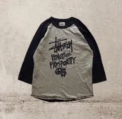 【希少】00s stussy ラグランT バイカラー
