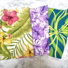 ハワイアン ハギレ 3種類セット はぎれまとめ売り