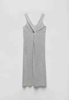 【新品未使用】ZARA メタリックヤーンロングニットワンピース S