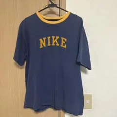 90s NIKE ゴツナイキ リンガーTシャツ ブロックロゴ - メルカリ