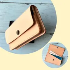 名刺入れ　名刺ケース　カードケース　小物入れ　牛革　ハンドメイド　レザー　本革