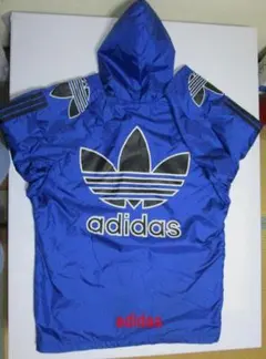 90sアディダスadidasオリジナルスベンチコート/ブルーL