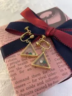 ヴィンテージ　イヤリング　トライアングル