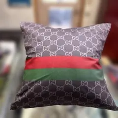 GGロゴ トリコロール クッションカバー リネンシャツ風生地 新品未使用品