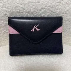キタムラ 二つ折り財布 Kロゴ 刺繍 ステッチ 紺 レザー 箱付き - メルカリ
