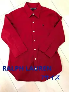 RALPH LAUREN】七分袖シャツ レッド 7サイズ - メルカリ