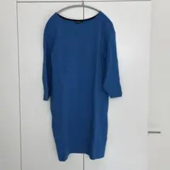 スプリングセール！ marimekko 青 ドット柄 長袖ワンピース