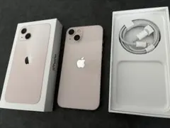 iPhone13 ピンク128GB 本体、Lightningケーブル、箱