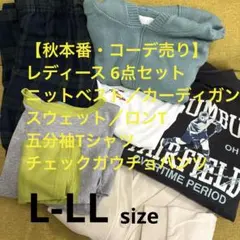 【秋本番・コーデ売り】レディース まとめ売り 6点（トップス5点／ボトムス１点）