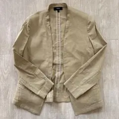 セオリー麻素材、ノーカラージャケット
