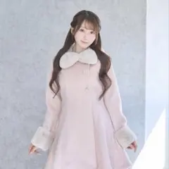 RoseMuse Tippet set flare coat pink S - メルカリ