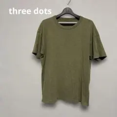three dots スリードッツ　Tシャツ　Sサイズ　カーキ系のサムネイル