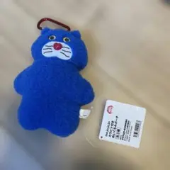 mojojojo カラビナ付き ぬいぐるみポーチ Nicky青 猫