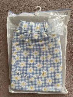 GU ジーユー　baby サマナルパンツ 90 花柄 ギンガムチェック 7分丈