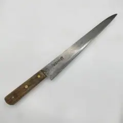 正広別作 牛刀 洋包丁　筋引き　柳刃包丁 刃渡り約34cm 木製ハンドル ⑩のサムネイル
