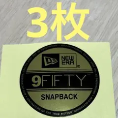 3枚　金　9FIFTY ニューエラ　NEW ERA ステッカー　サイズシール