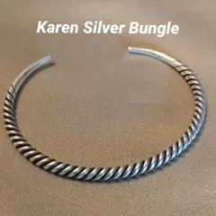 最終値下げ カレンシルバー ハンドメイド バングル b-7 - メルカリ