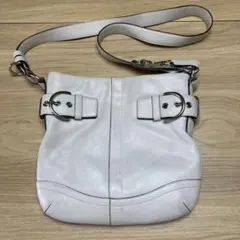 コーチ coach ホワイト ツーウェイ　ショルダーバッグ