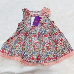 新品 センスオブワンダー LIBERTY花柄フリルチュニク　90