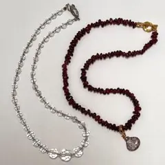 A87 天然石ネックレス★２本