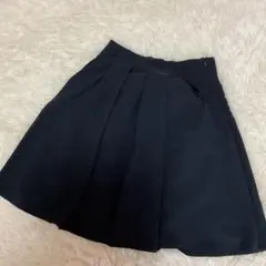 C.O.L.Z.A ネイビー プリーツ ひざ丈スカート M398