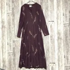 ローラアシュレイ サイズ7 S バーガンディ フラワープリント シャツワンピース