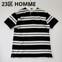23区 HOMME ポロシャツ ボーダー 半袖XLのサムネイル