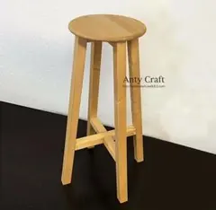【国産桧】木製スツール　高さ60cm　丸椅子　stool 　花台(釘ネジ不使用) 国産桧】木製スツール 高さ60cm 丸椅子 stool 花台(釘ネジ不使用