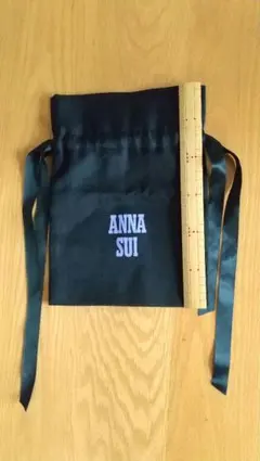 ANNA SUI 巾着袋 ブラック ノベルティ&(おまけ)紙袋のサムネイル