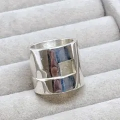 GUCCI グッチ スクエア オープンGワイド シルバー925リング