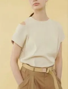 6 roku スリット ボックスtシャツ　ミラノリブ　オレンジのサムネイル