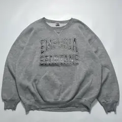 90s ラッセル USA製 スウェット 2XL グレー カレッジ2段 ○8195