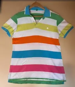 UNITED COLORS OF BENETTON ポロシャツ マルチボーダーのサムネイル