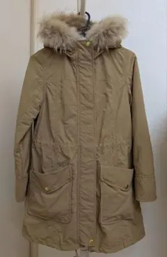 ef-de エフデ モッズコート ファー付き ベージュ 冬用 レディース　7号