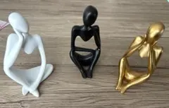抽象的 人型 置物 オブジェ 3点セット