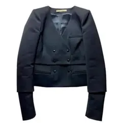 バレンシアガ ノーカラージャケット ショート丈 ブラック38 2025年最新】BALENCIAGA ノーカラージャケットの人気アイテム