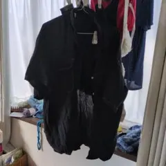 黒と水色のシャツセット 半袖・長袖