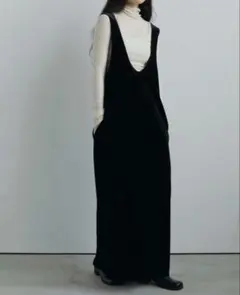anuke Velour Uneck Onepiece ブラック 36