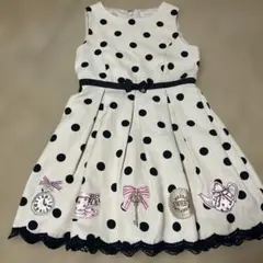 mezzo piano 水玉ノースリーブワンピース　130センチ