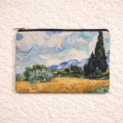 ゴッホ「糸杉のある麦畑」　ポーチ　ポシェット　グッズ
