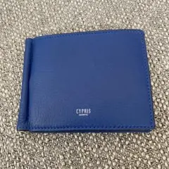 CYPRIS 二つ折り財布　未使用品　ネイビー　5810 キプリス】二つ折り財布(小銭入れ付き札入)□ボックスカーフ